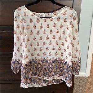 Slight asymmetrical blouse
